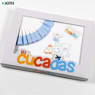 JUEGO MINICUNA BORDADO FRANELA BAJERA AJUSTABLE MIS CUCADAS